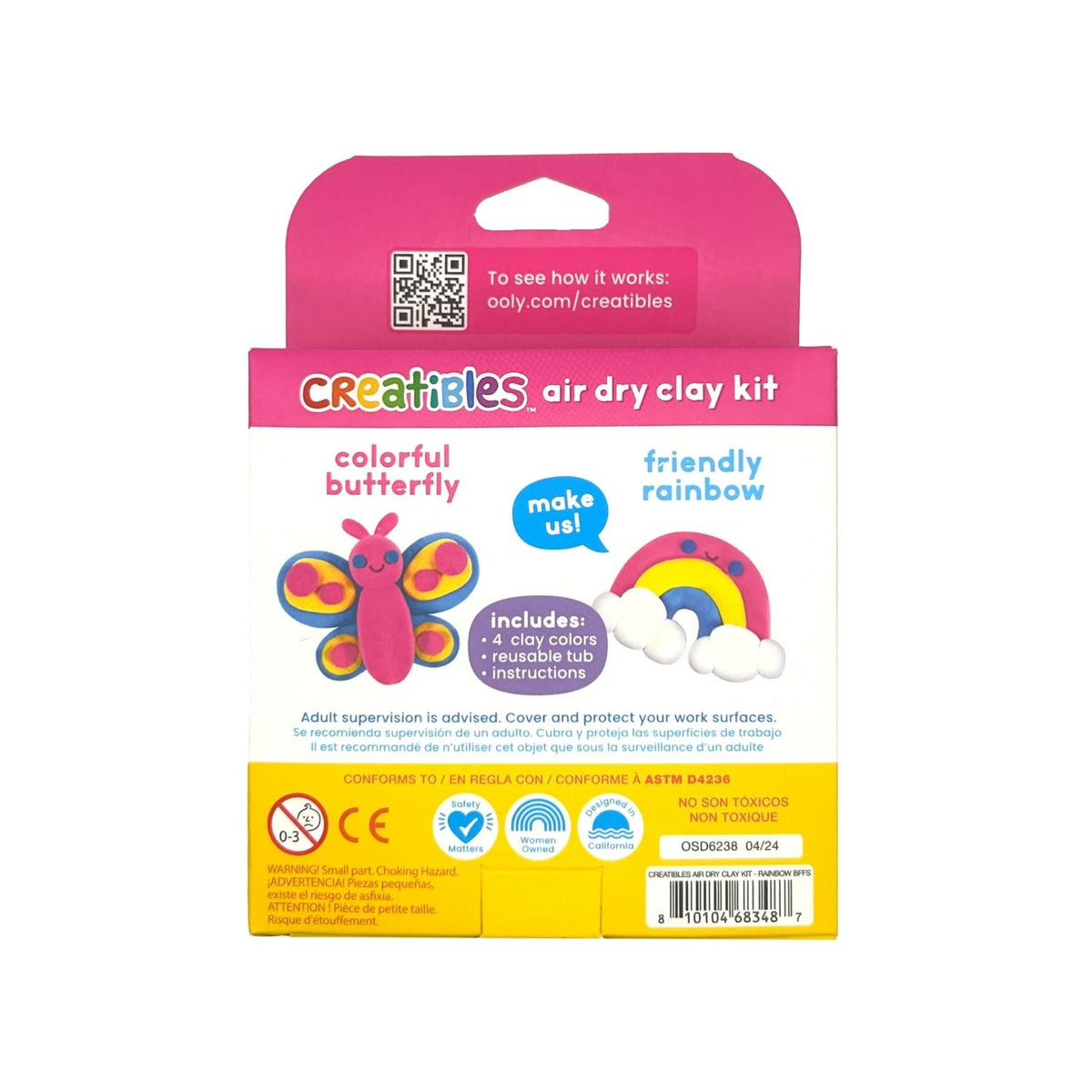 Creatibles Mini Air Dry Clay - Rainbow BFFs