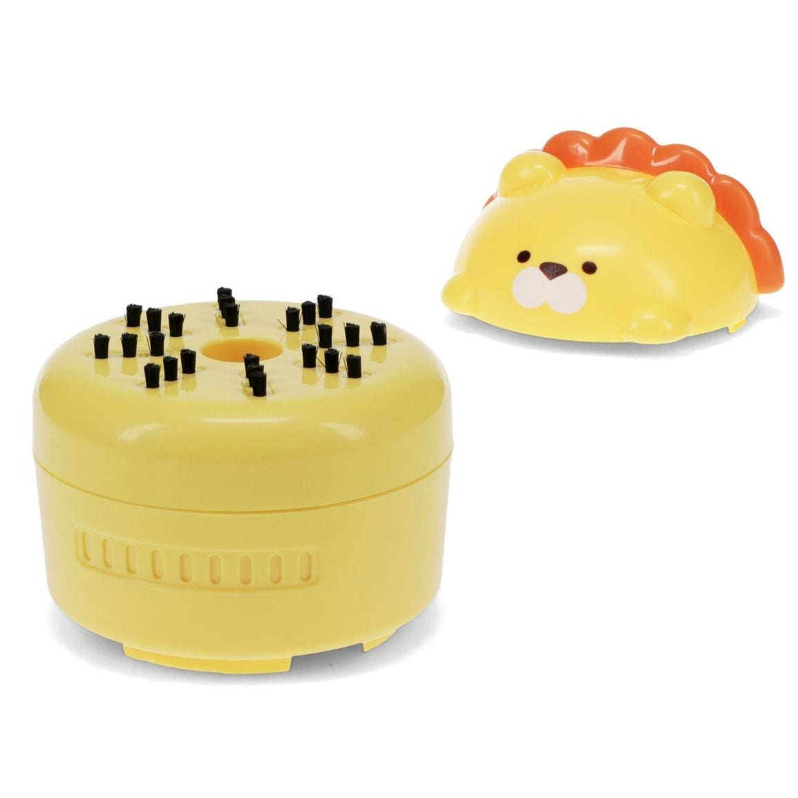 Yellow lion-shaped desk vacuum 