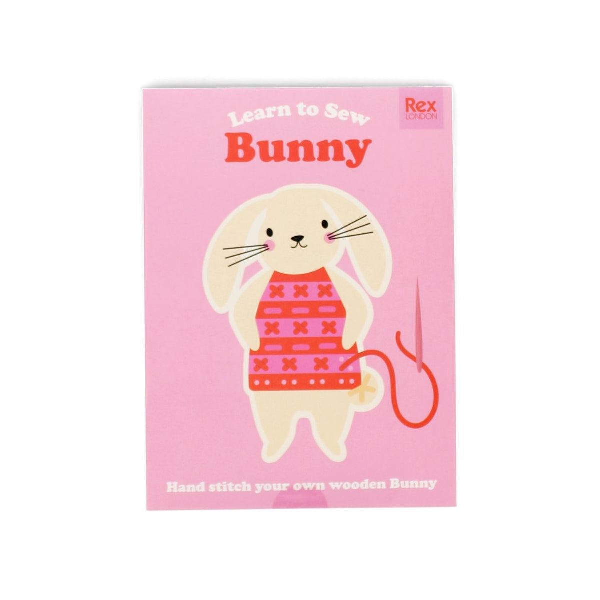 Spark a love for crafts with this children’s sewing kit. Includes a wooden-board bunny, plastic needle, and three yarn colours for fun, beginner-level stitching.