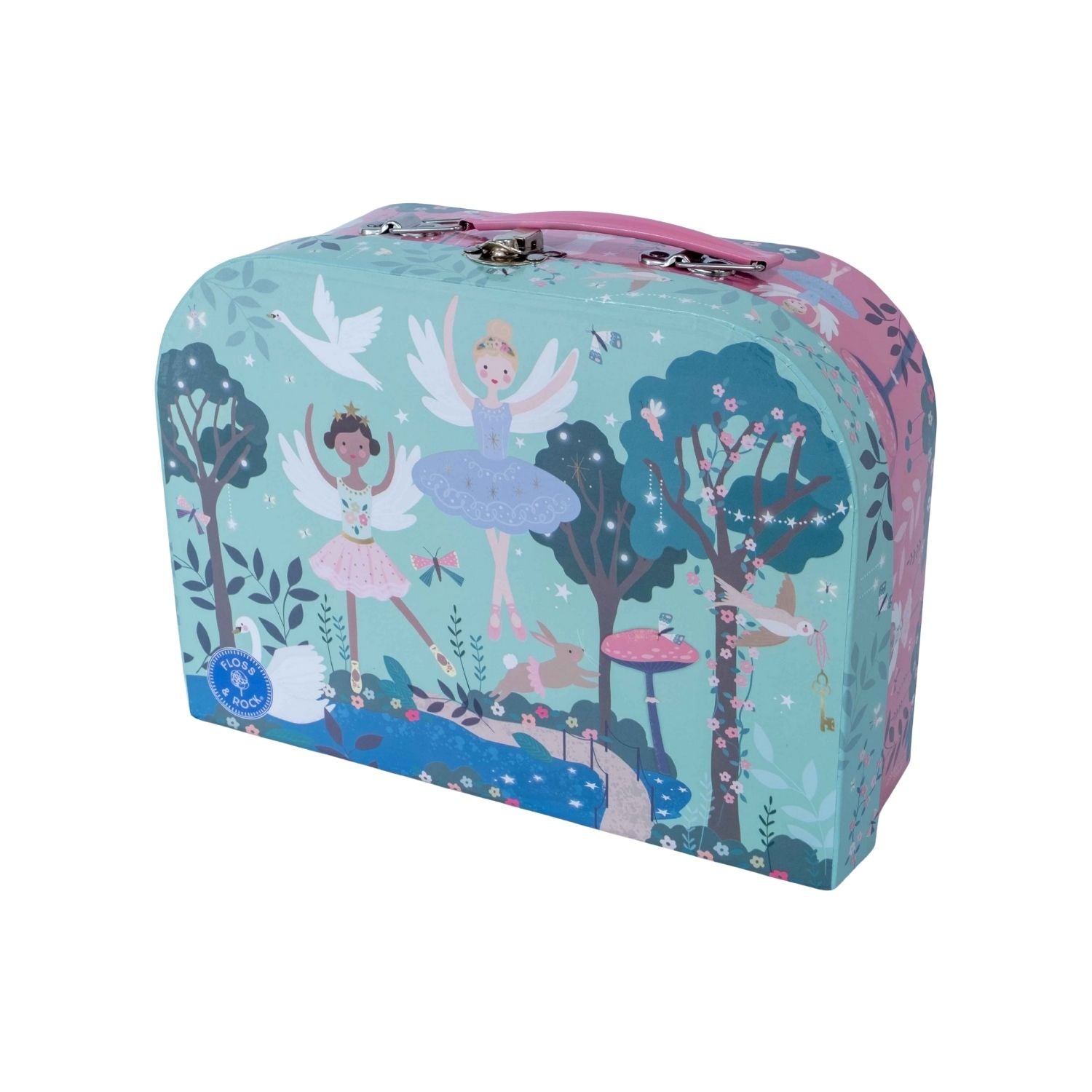 Children's tea set case with fairy design on a white background