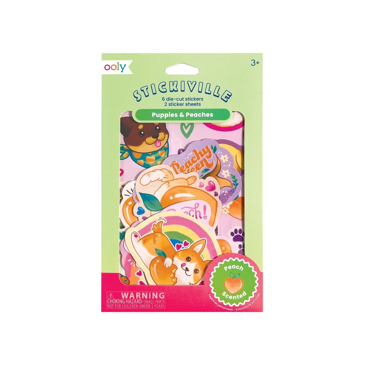 Ooly Stickiville stickers packaging with cartoon characters on a white background