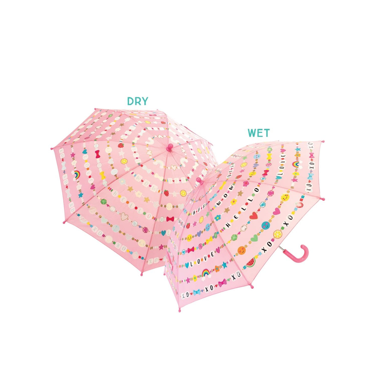 Encourage outdoor play with a magic umbrella that changes colour when wet. Features a secure Velcro tie for easy storage. Perfect for children aged six plus.