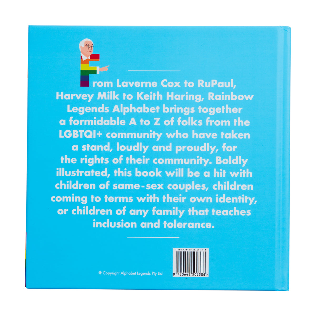 Rainbow Legends Alphabet Book - Back cover