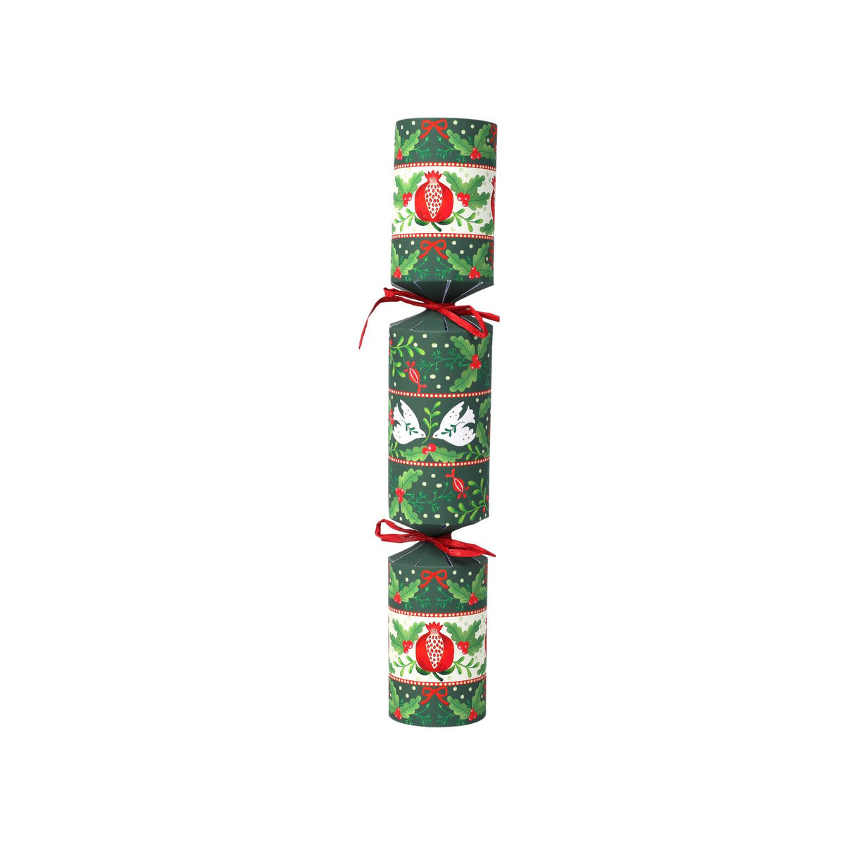 Folklore Green Christmas Crackers - 6 Pack
