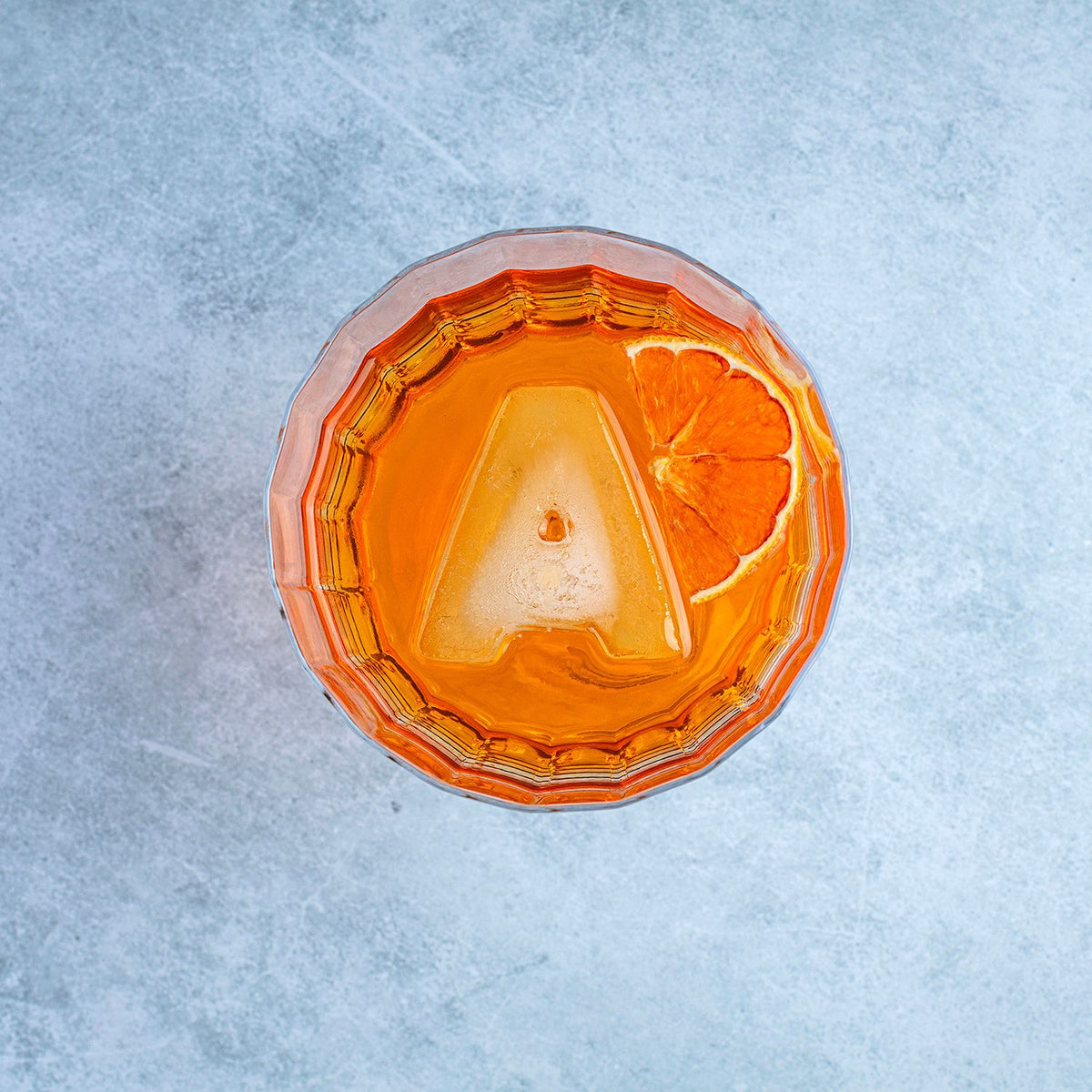 DrinksPlinks Ice Cube Tray Letter A for Aperol Lovers