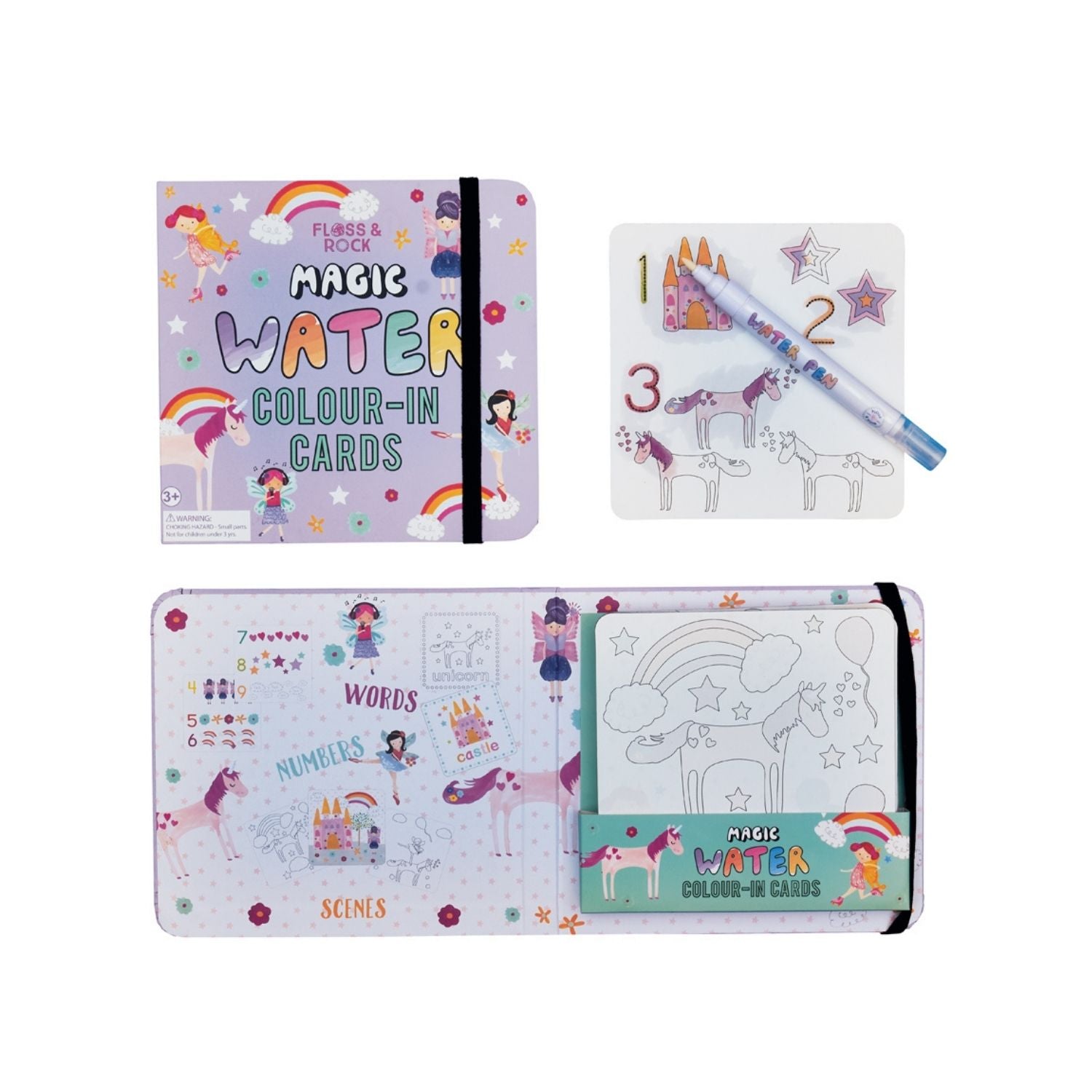 The perfect fairy-themed travel activity! These 10 reusable water colouring cards are completely mess-free—no ink, no stains. Ideal for planes, cars, and quiet play at home.
