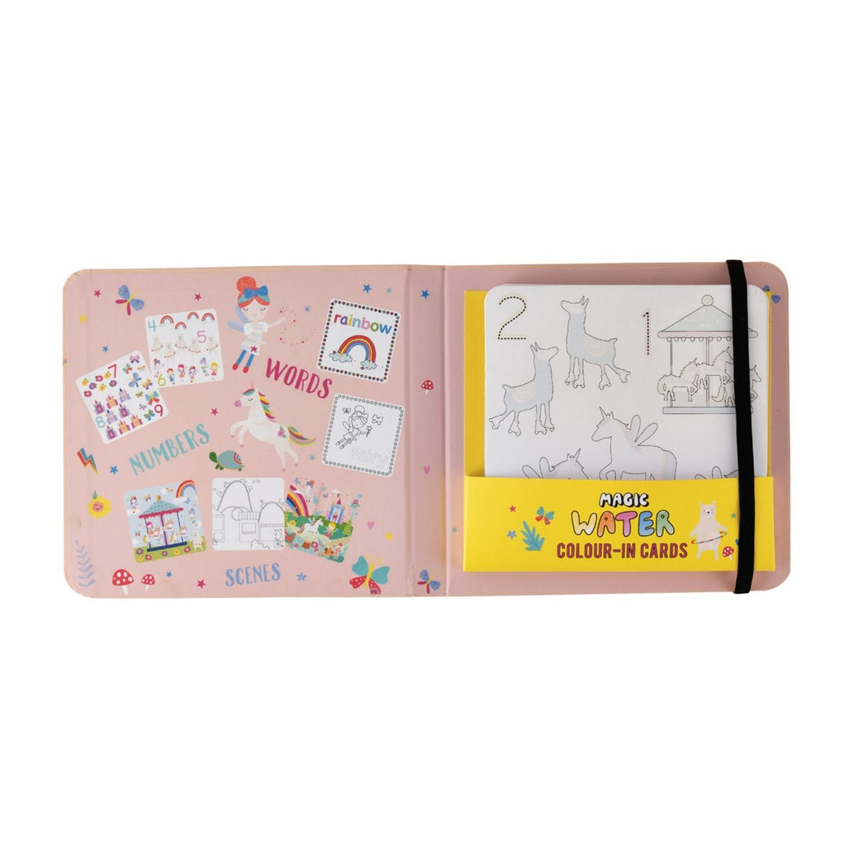 Use the water pen to reveal hidden woodland fairies and enchanted gardens. Mess-free fun for ages 3 plus!