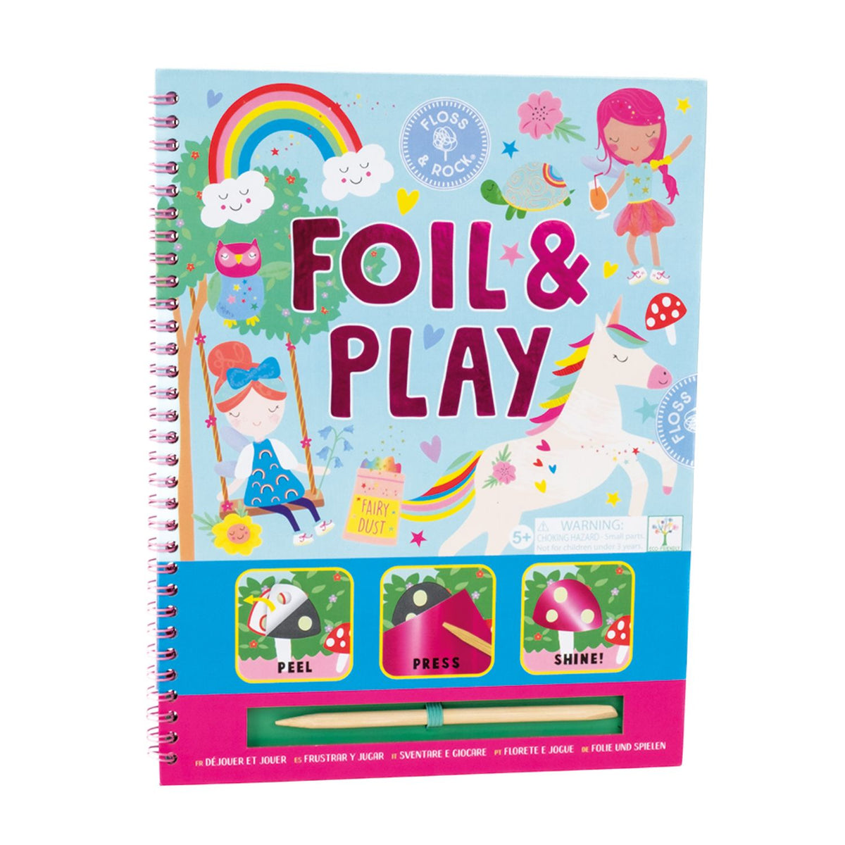 The perfect gift for unicorn lovers! This kids' foiling set develops fine motor skills through a satisfying peel-and-rub process. Includes 20 colourful foil sheets and a wooden stylus.
