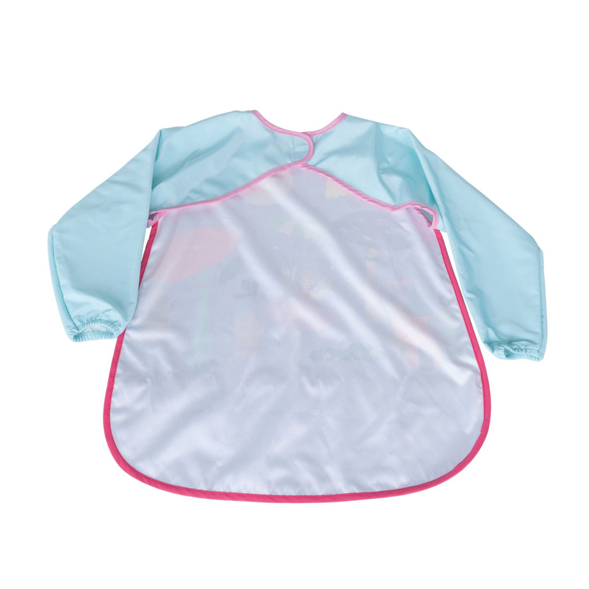 Back on the enchanted children's apron with pink trim 