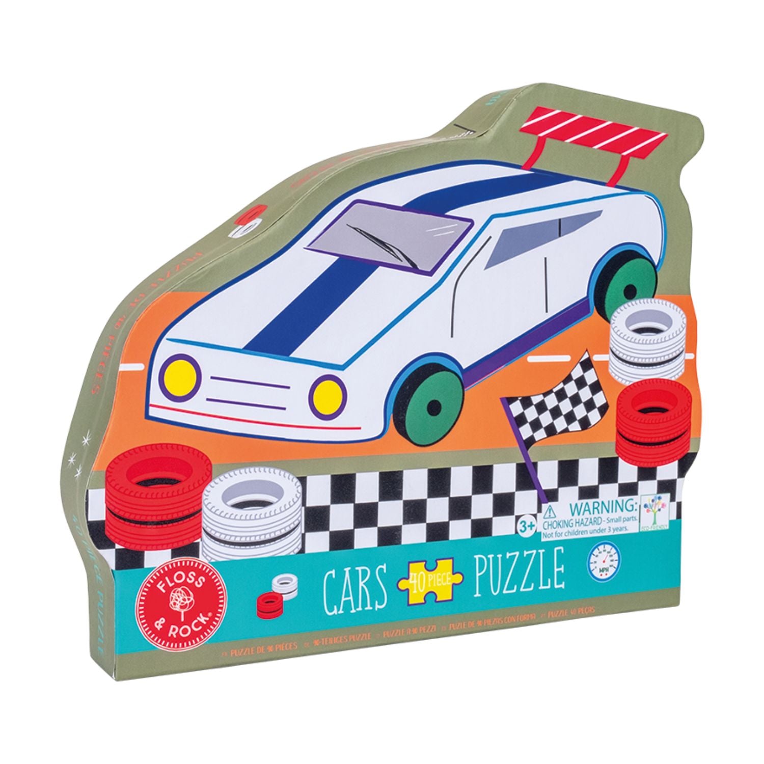 Improve coordination and memory with this chunky car puzzle. Build a massive 82cm racetrack scene with high-quality pieces that are easy for small hands to hold. Eco-friendly and fun!