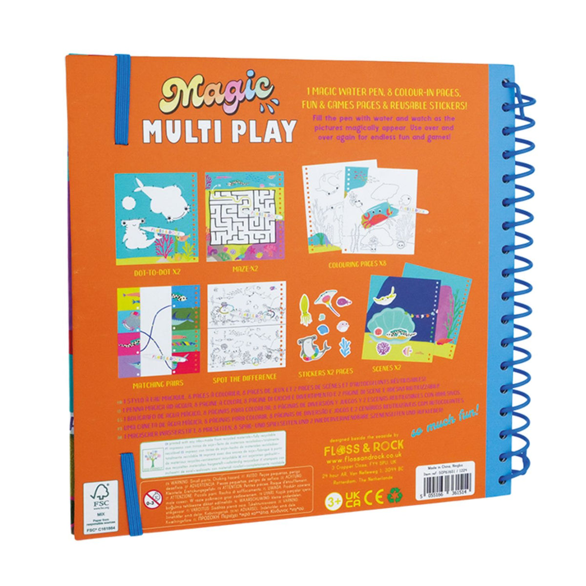 Children's activity book with ocean themes