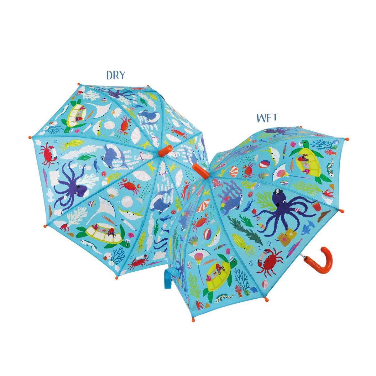 Children's umbrella with underwater animal pattern 