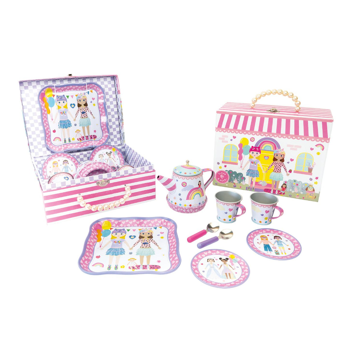 The perfect gift for little hosts! This Best Friends pretend tea set features teacups, plates, and a musical teapot. Ideal for developing social skills and imaginative role play with friends