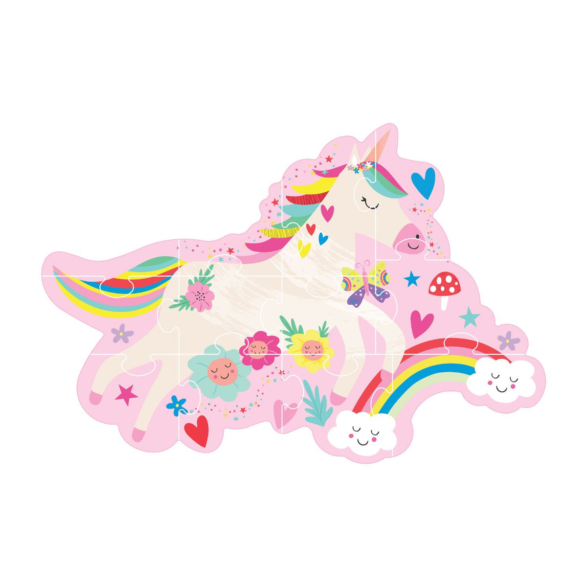 An eco-friendly mini puzzle made from FSC-certified materials. This 12-piece unicorn shaped challenge makes a perfect stocking filler or small gift. Fully recyclable and mess-free!