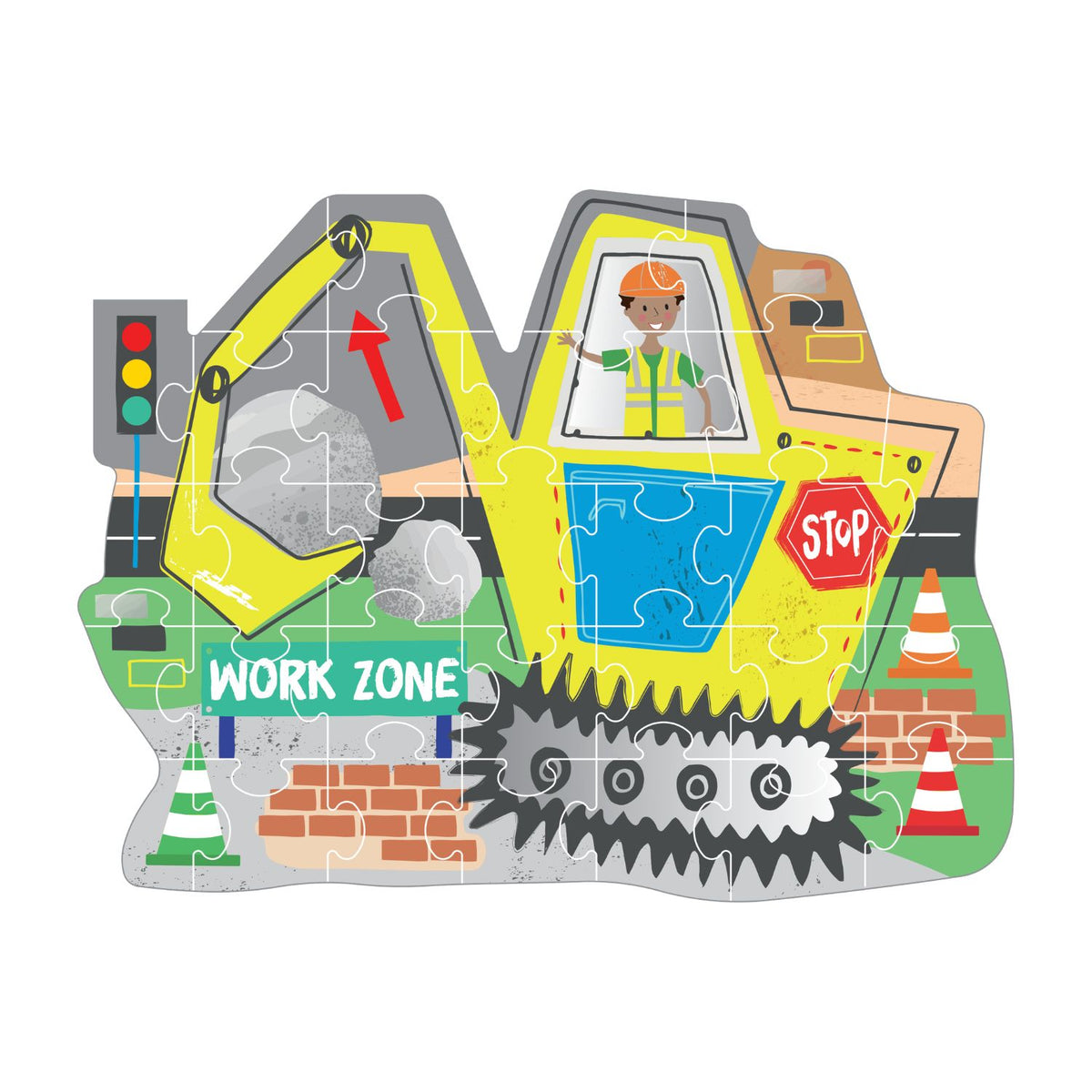 Build fine motor skills with this eco-friendly truck puzzle. Made from recyclable materials and printed with soy inks. A high-quality 30-piece set for ages 3+.