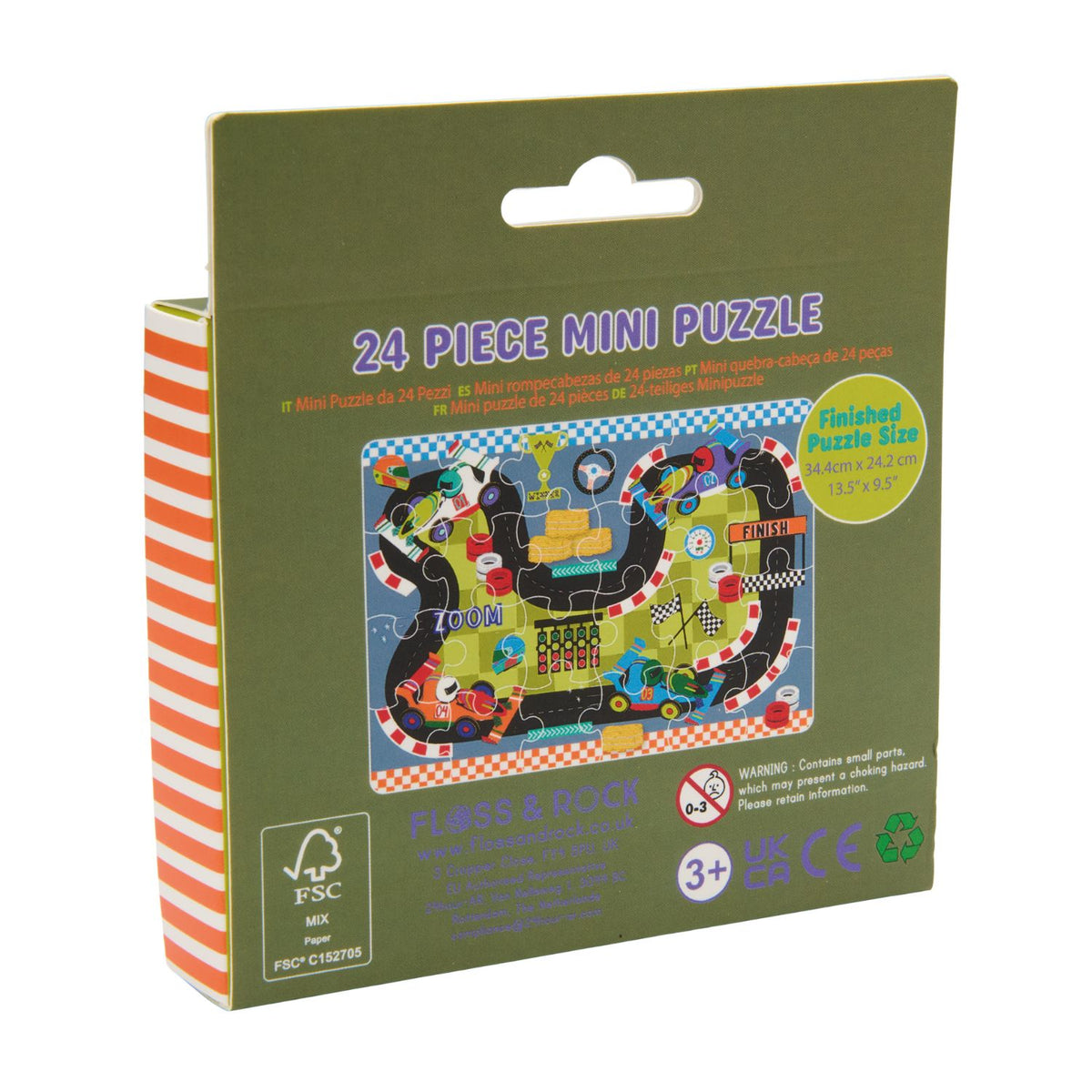 An eco-friendly mini puzzle made from FSC-certified materials. This 24-piece princess challenge makes a perfect stocking filler or small gift. Fully recyclable and mess-free!