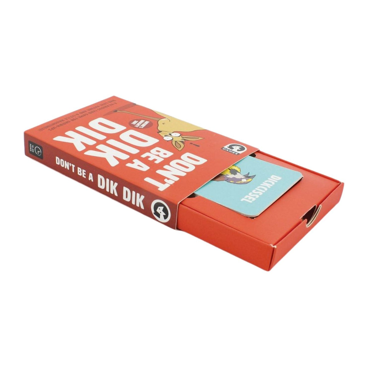 Card game box titled 'Don't Be a Dik Dik' 