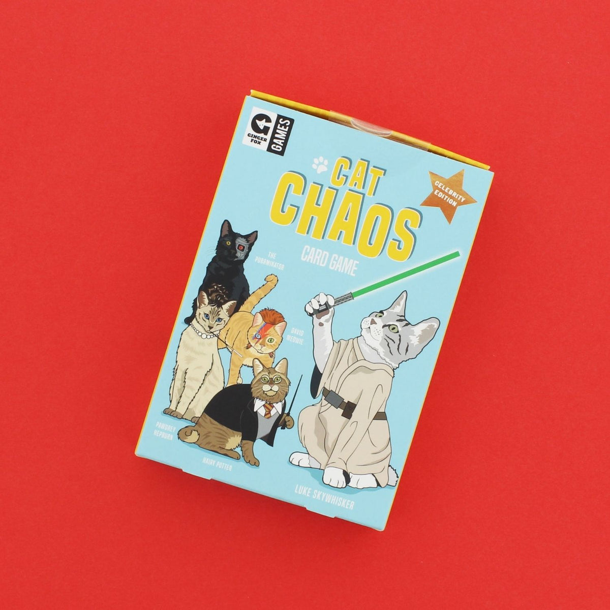 Box titled 'Cat Chaos' with cartoon cats