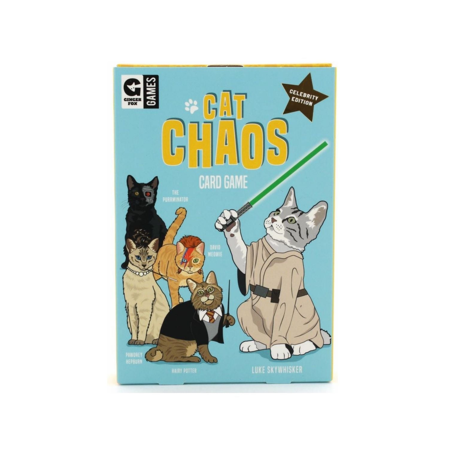 Cat Chaos card game box with cartoon cats 