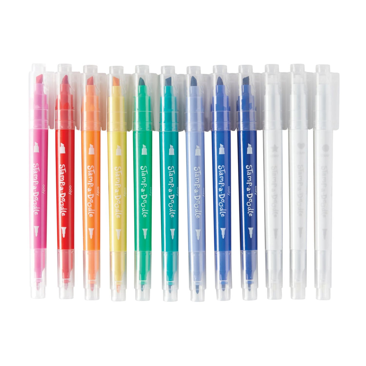 Ooly - Stamp-A-Doodle Double-Ended Colour-Changing Stamp Markers - Set of 12