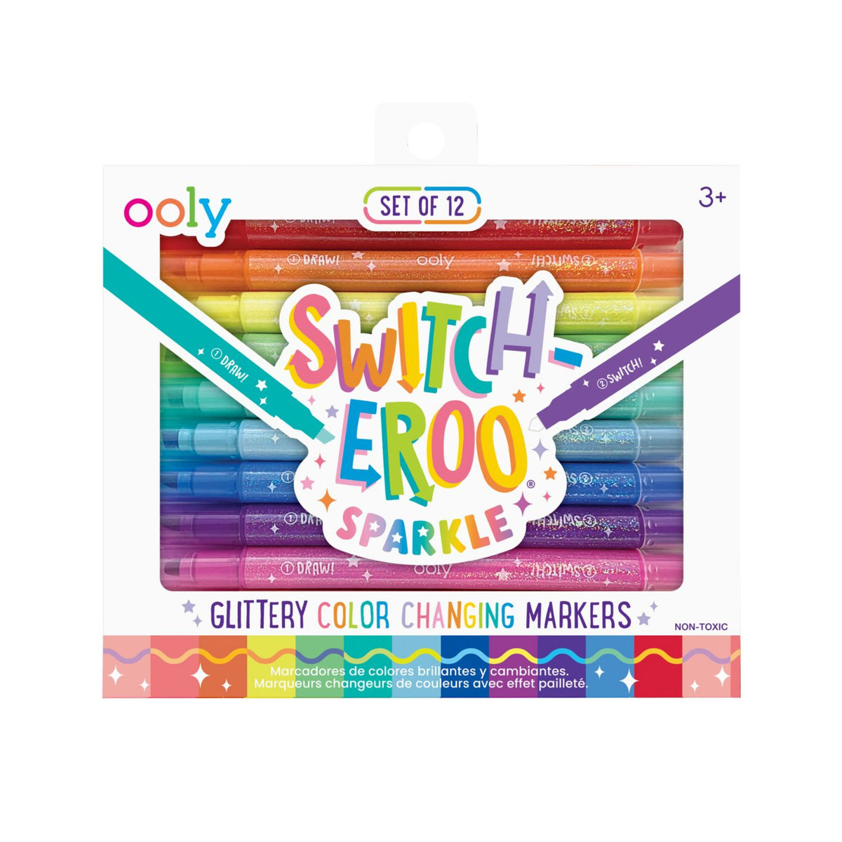 Ooly - Switch-eroo! Sparkle Glittery Colour-Changing Markers (Set of 12)