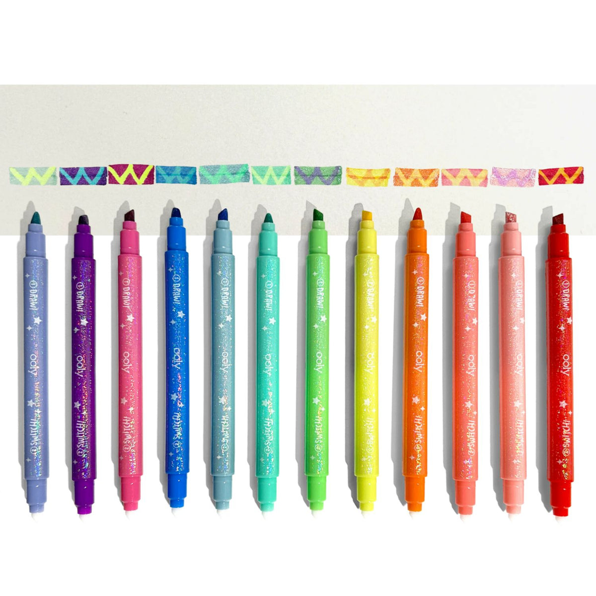 Ooly - Switch-eroo! Sparkle Glittery Colour-Changing Markers (Set of 12)