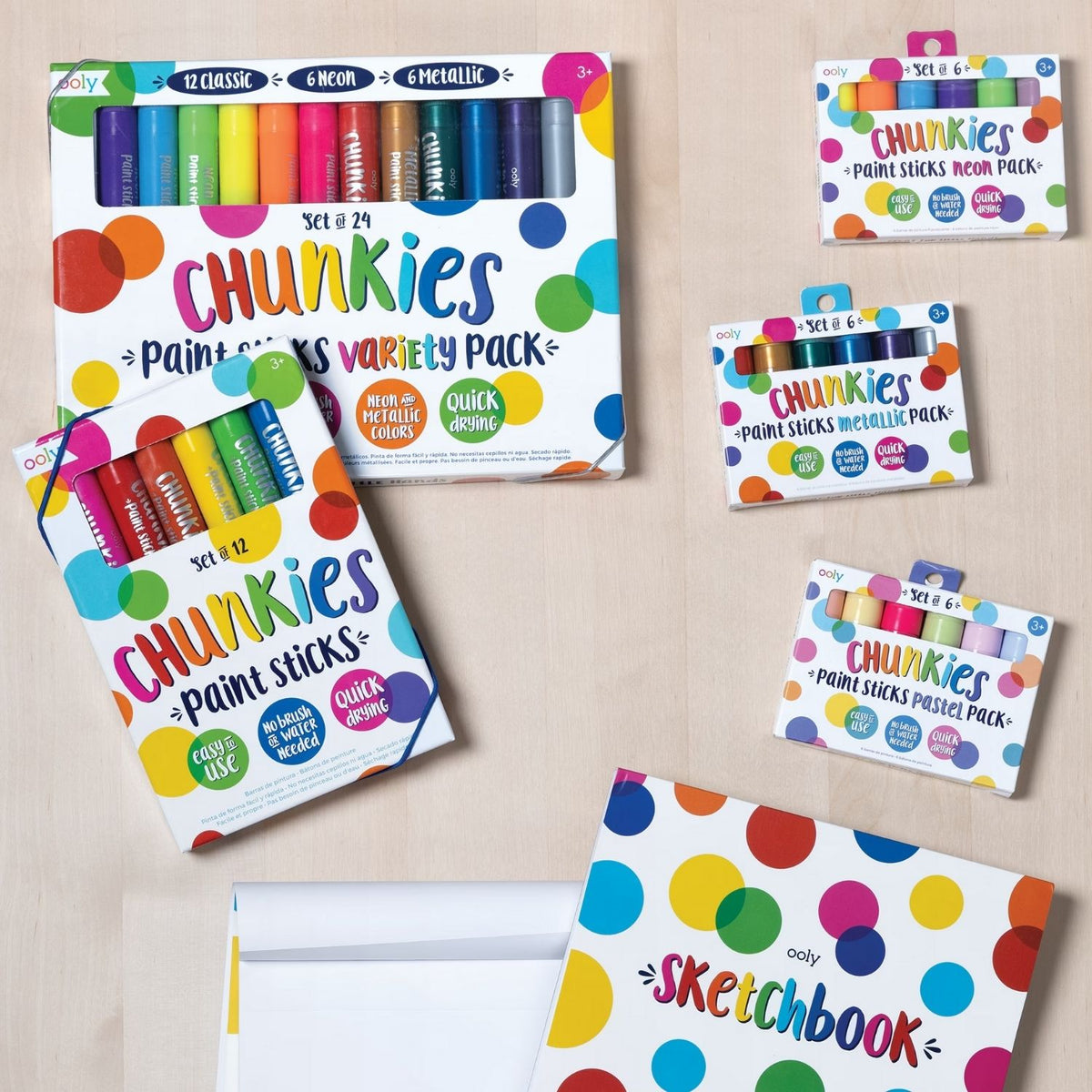 Ooly - Chunkies Paint Sticks - Set of 12