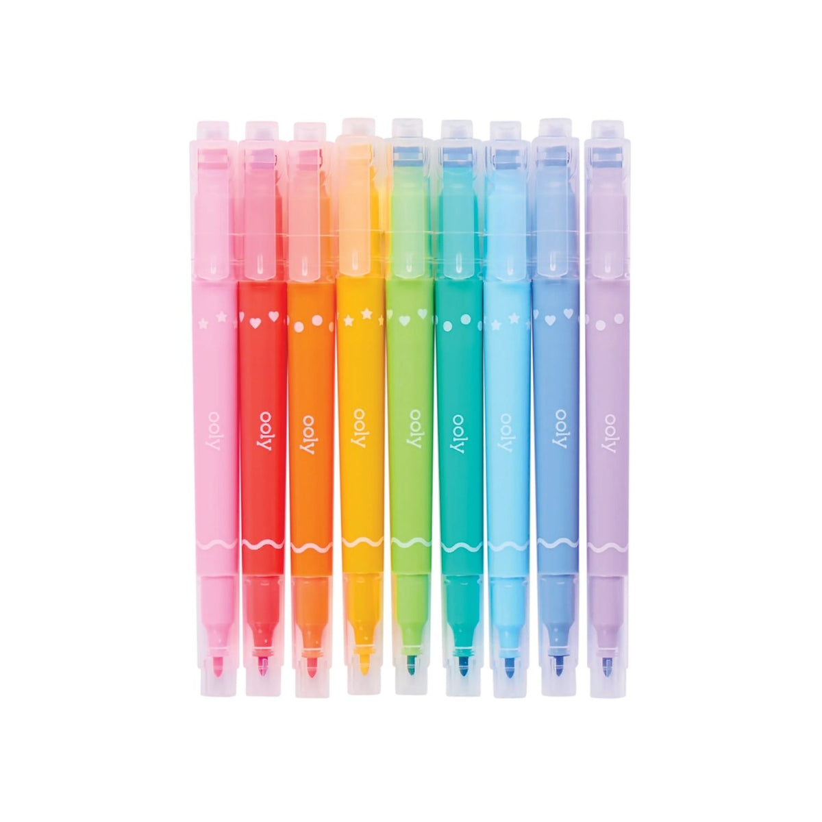 Ooly - Confetti Stamp Double-Ended Markers - Set of 9
