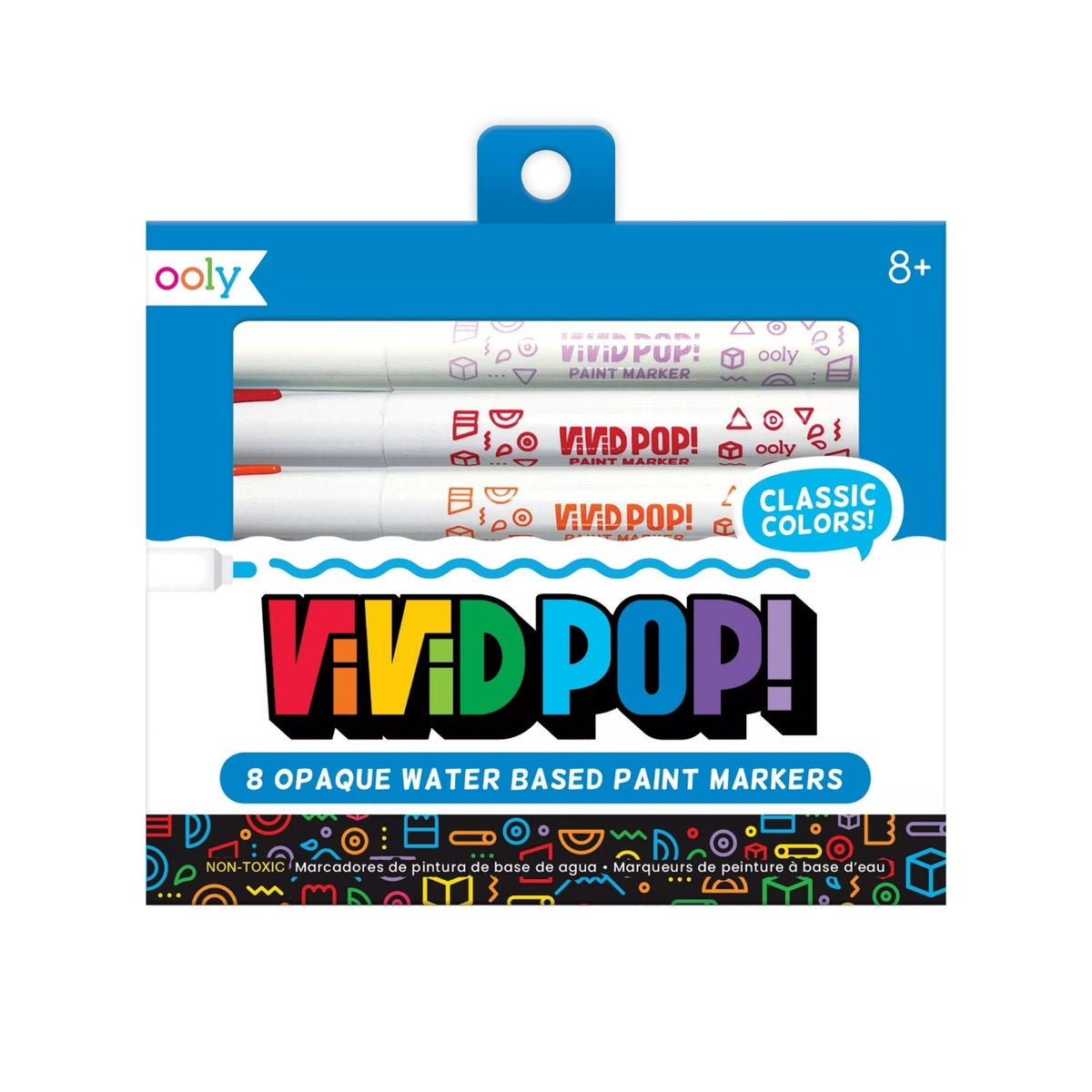 Ooly - Vivid Pop! Water Based Paint Markers - Set of 8