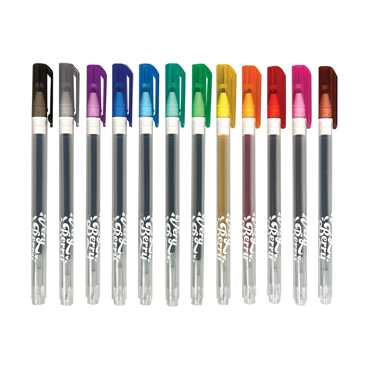 Set of 14 colored markers with visible brand name 