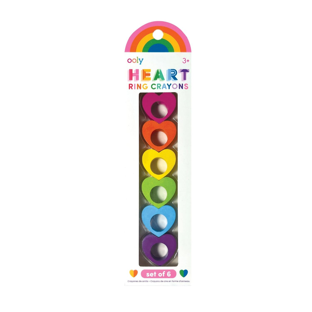 Ooly - Heart Ring Crayons - Set of 6