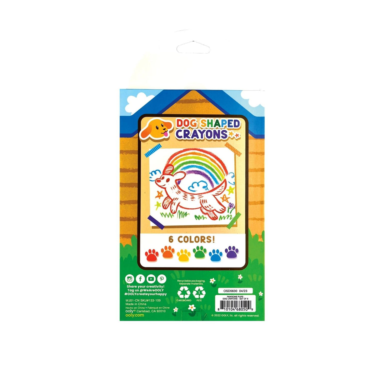 Ooly - Pawsome Pups Dog Crayons - Set of 6