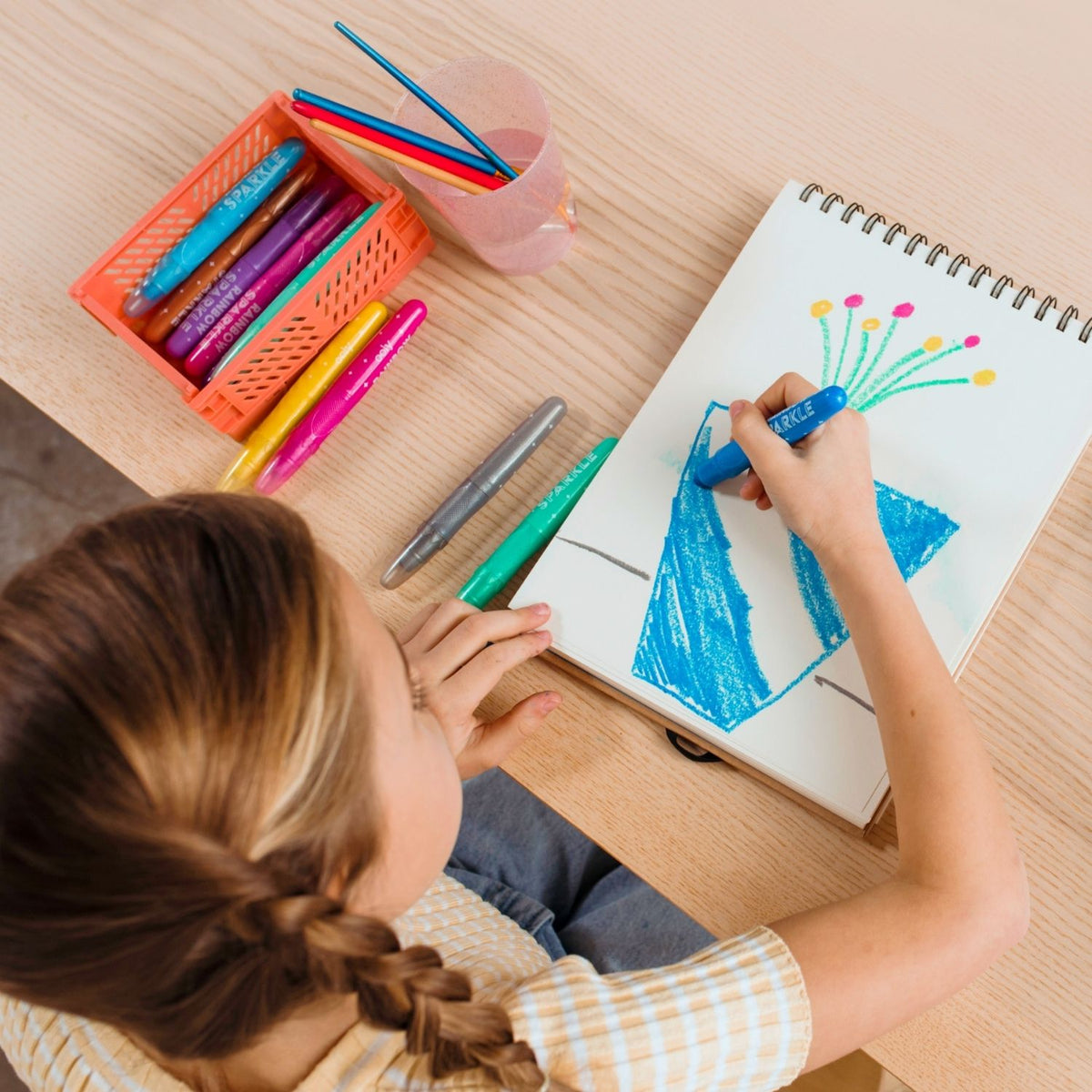 Ooly - Rainbow Sparkle Watercolour Gel Crayons - Set of 12