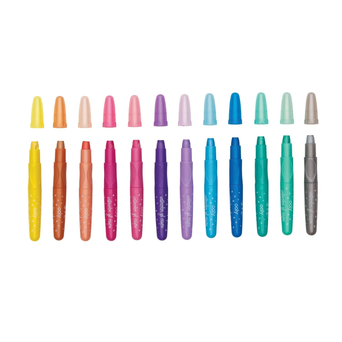 Ooly - Rainbow Sparkle Watercolour Gel Crayons - Set of 12