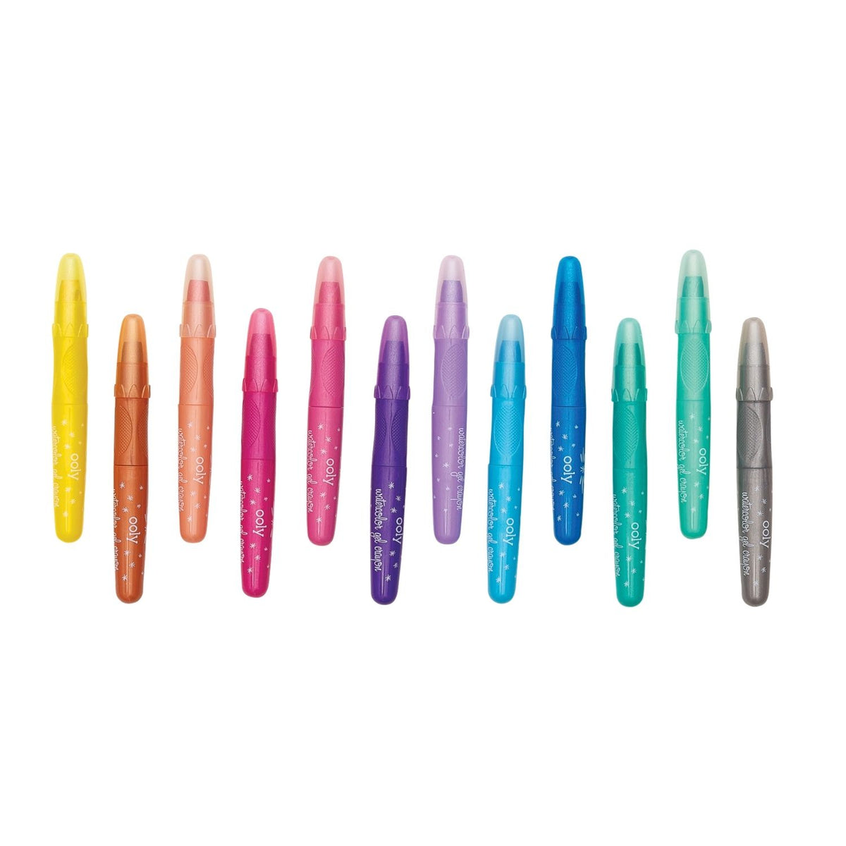 Ooly - Rainbow Sparkle Watercolour Gel Crayons - Set of 12