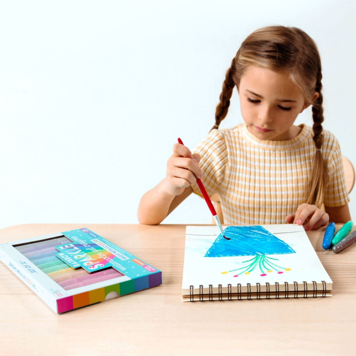 Ooly - Rainbow Sparkle Watercolour Gel Crayons - Set of 12