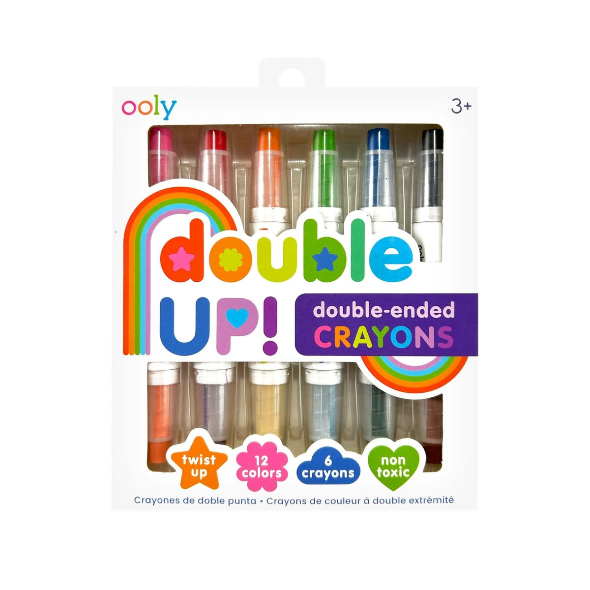 Ooly - Double Up! Double-Ended Crayons - Set of 6 / 12 Colours