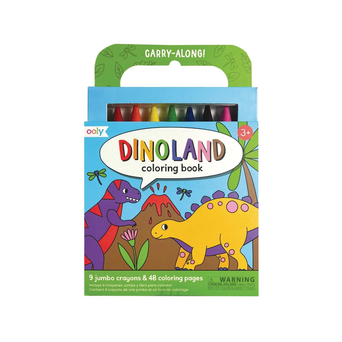 Ooly - Carry Along Colouring Book & Crayon Set - Dinoland