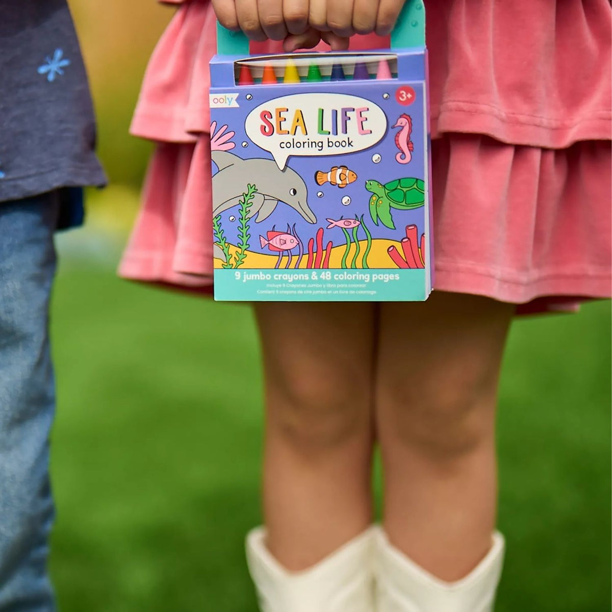 Ooly - Carry Along Colouring Book & Crayon Set - Sea Life