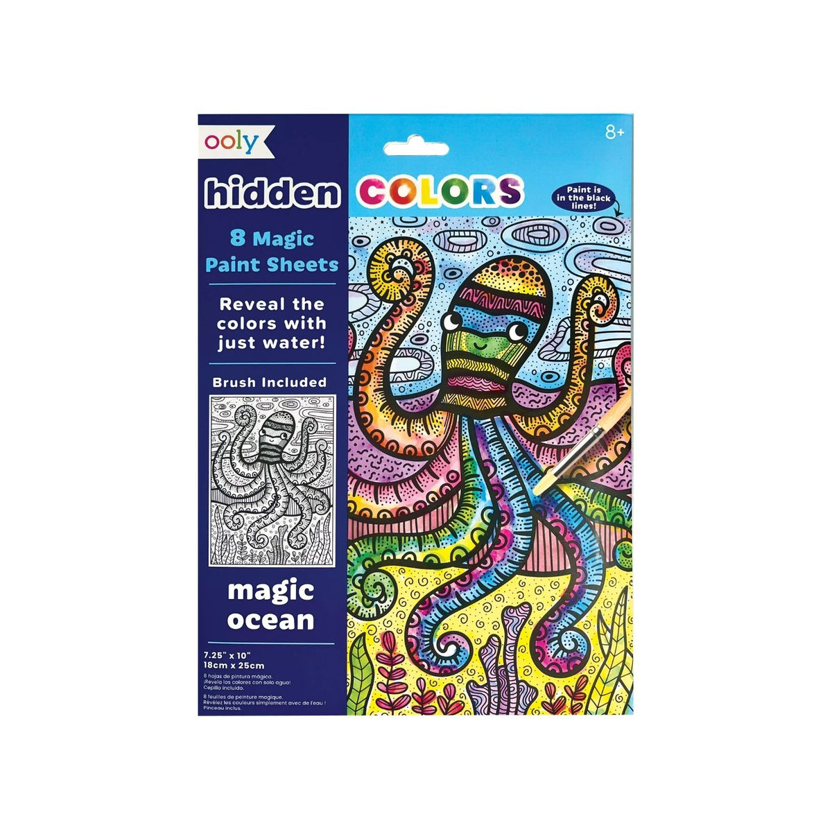 Ooly - Hidden Colours Magic Paint Sheets - Magic Ocean