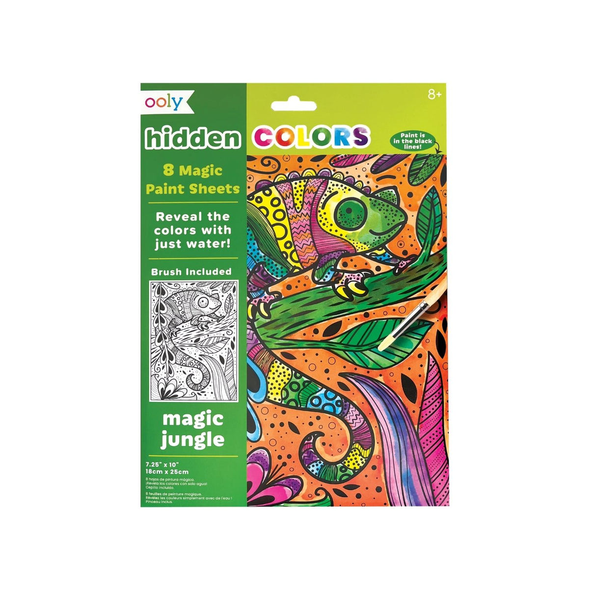 Ooly - Hidden Colours Magic Paint Sheets - Magic Jungle