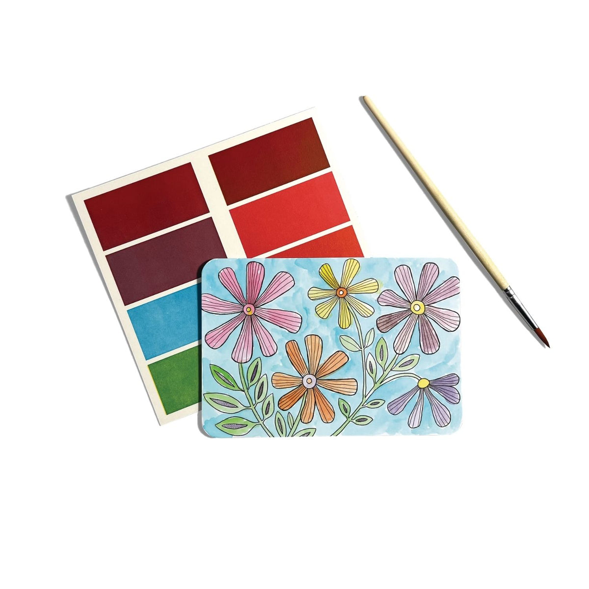 Ooly - Scenic Hues DIY Watercolour Art Kit - Flowers & Gardens