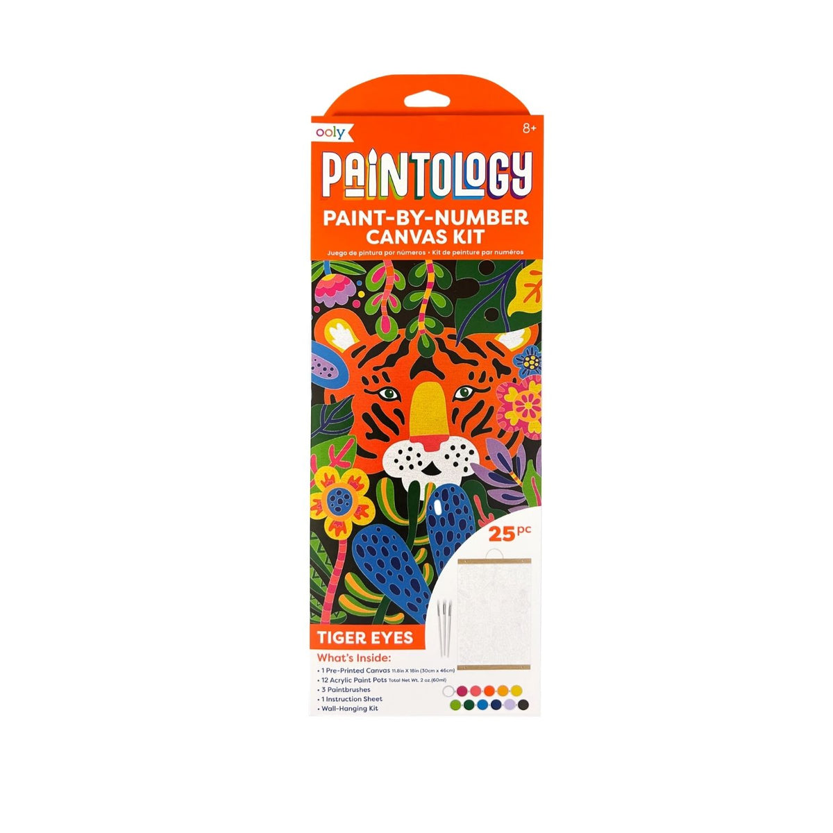 Ooly - Paintology Paint-By-Number Canvas Kit - Tiger Eyes