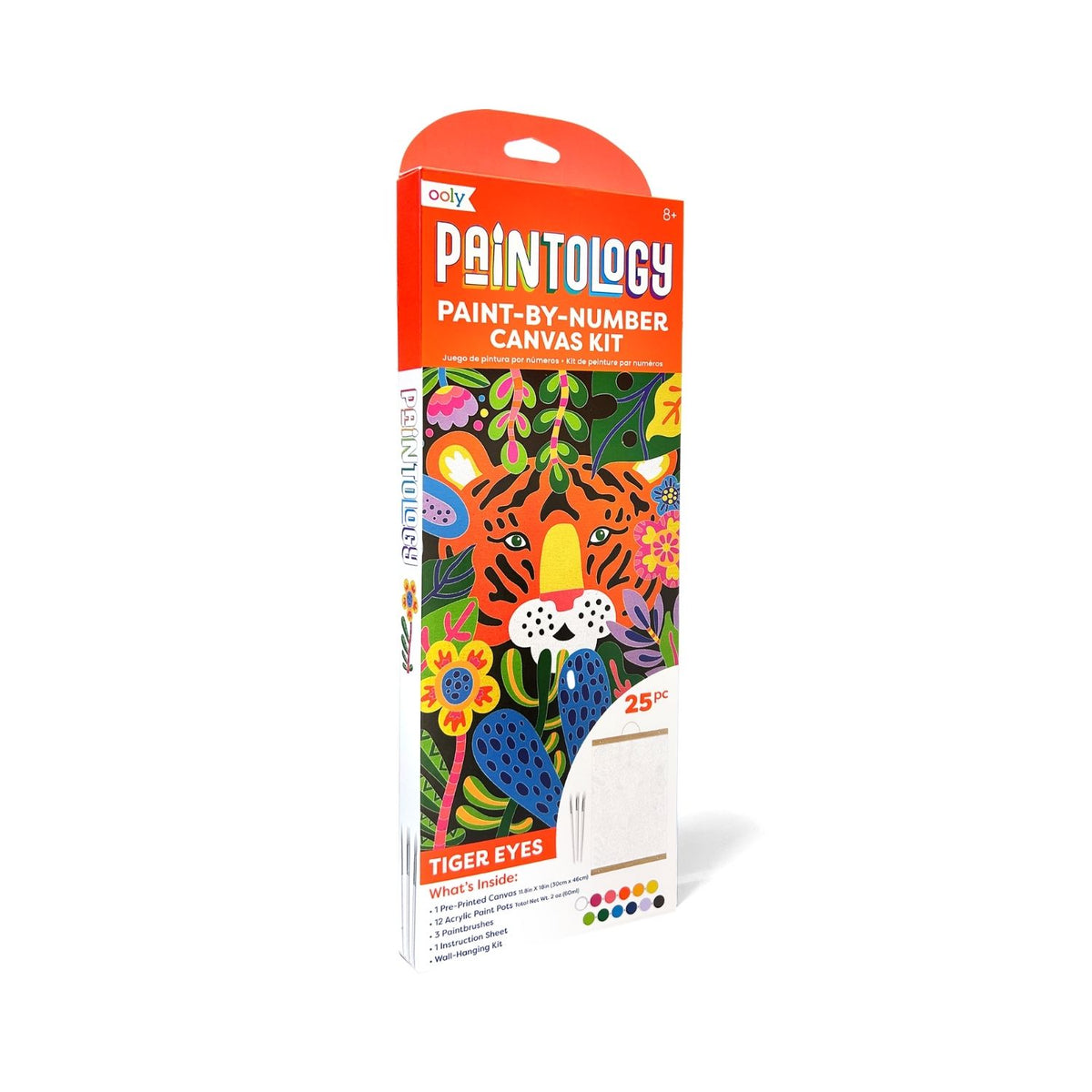 Ooly - Paintology Paint-By-Number Canvas Kit - Tiger Eyes