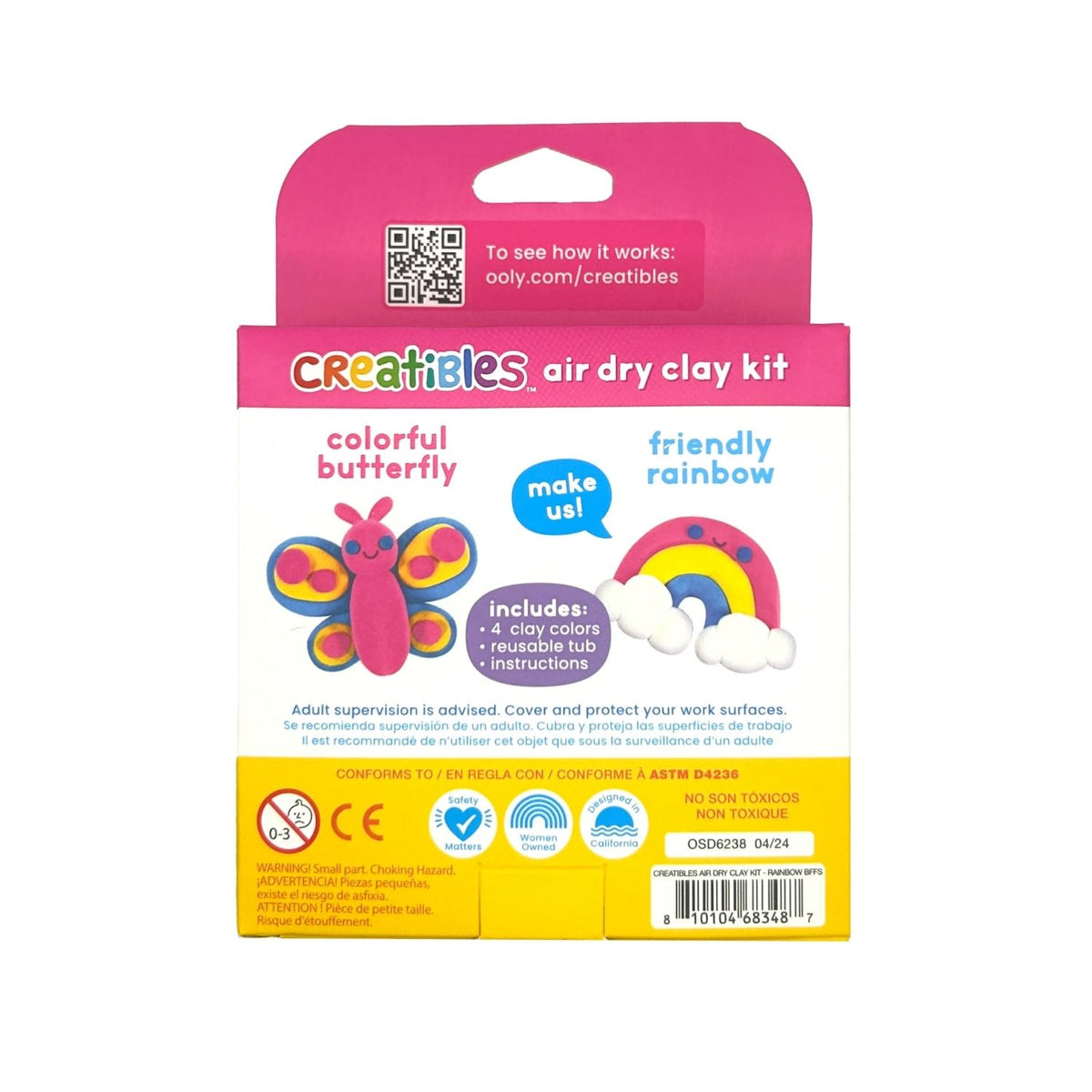 Ooly - Creatibles Mini Air Dry Clay - Rainbow BFFs