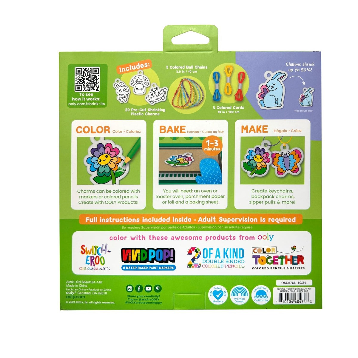 Ooly - Shrink-Its! DIY Shrink Art Kit - Garden Pals