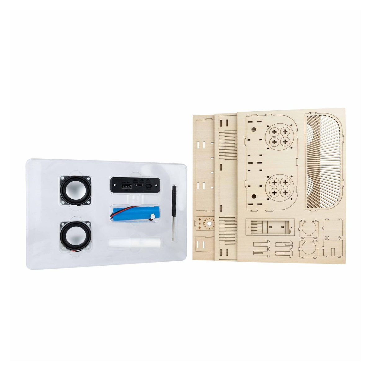 The perfect gift for tech lovers! This retro Bluetooth craft kit features a classic vintage design and a fully functional speaker. A unique, hands-on engineering project.