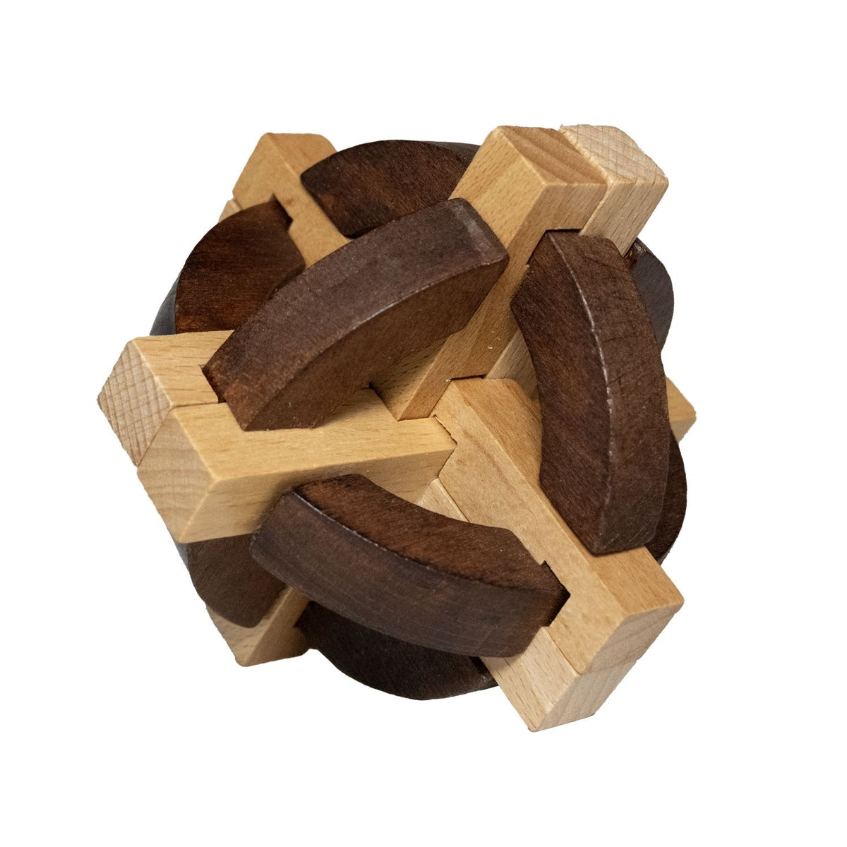 Wooden puzzle ball called Compass puzzle, you’ll disassemble and reassemble intricate pieces to recreate this vital tool.