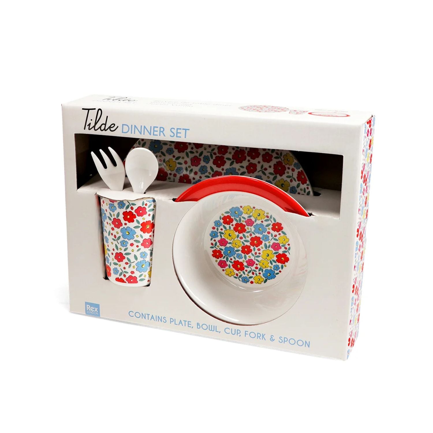 Make mealtimes fun with this five-piece children’s dinner set. Made from strong melamine, it is durable enough for daily use and easy to wipe clean.