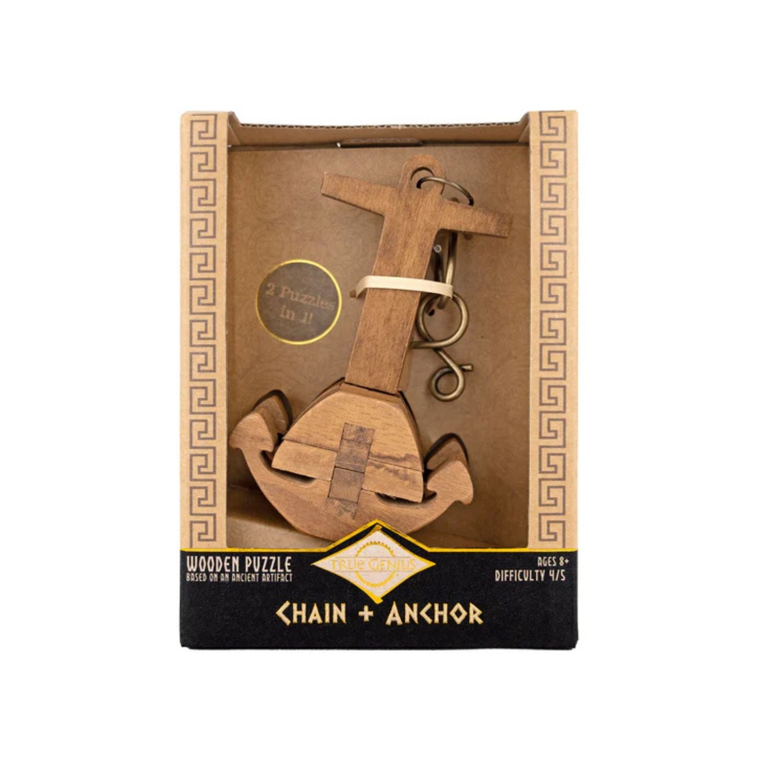 Anchor and Chain wooden brainteaser in box
